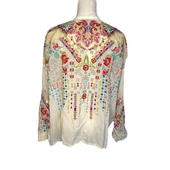 Johnny Was Embroidered Blouse - L - Picture 3 of 4